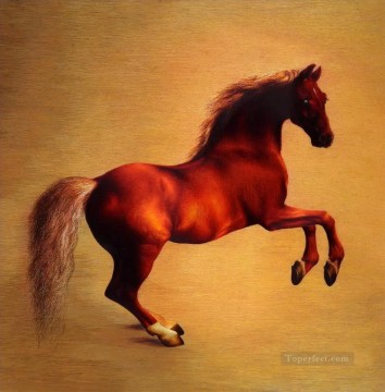 馬 Painting - 立っている赤い馬 雌馬 動物 古典的な